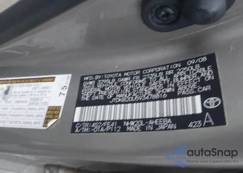 2009 Toyota Prius z USA, uszkodzony, nr VIN JTDKB20U593478816